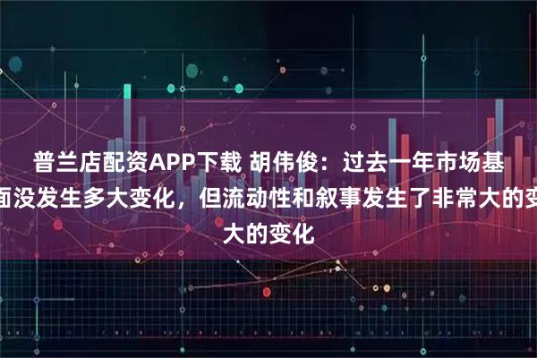 普兰店配资APP下载 胡伟俊：过去一年市场基本面没发生多大变化，但流动性和叙事发生了非常大的变化